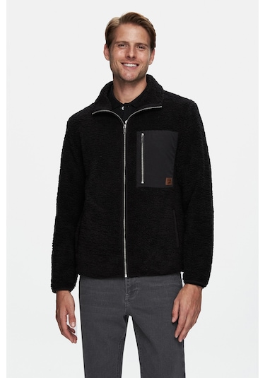 Sınead Siyah Polar Standard Fit Erkek Ceket Siyah