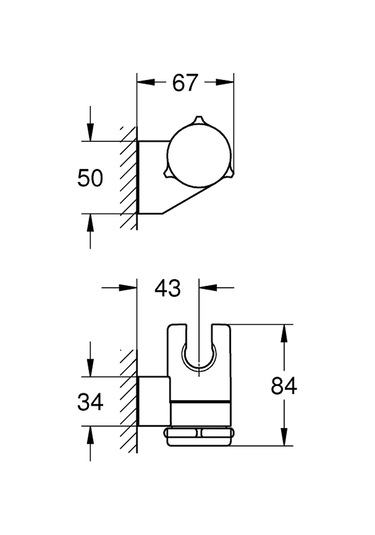 Grohe Tempesta Hareketli Duş Askısı, Mat Siyah, 275952431 Siyah