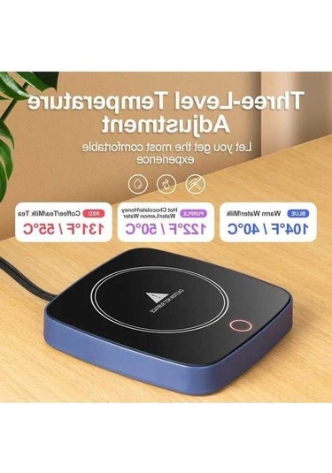 Fastbuy Turcoshop11 Ahşap Mavi Isıtmalı Kahve Fincanı - 3 Sıcaklık Seçenek, Ev Ve Ofis Kullanımı İçin