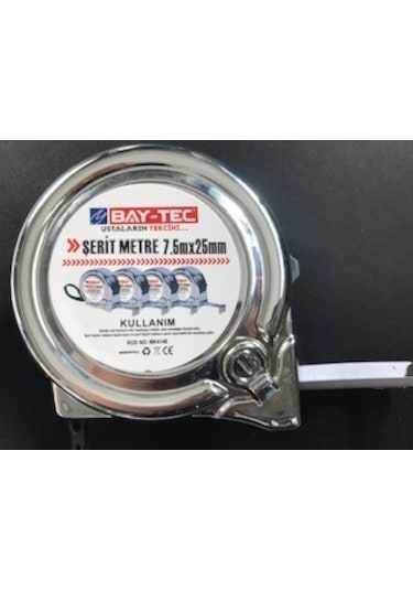 Bay-tec Mk4148 7.5mt 25 MM Krom Şerit Metre