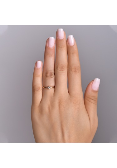 0.13 Karat Pırlanta Tektaş Yüzük