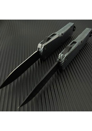 Lemestar Orman Hayatı İçin 440 Paslanmaz Çelik Yan Tuşlu Hızlı Açılabilir Tek Kenarli Kamuflaj Yaylı Bıçak