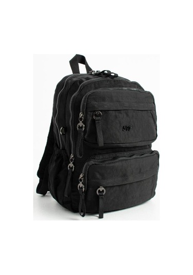 Kadın Sırt Çantası Ultra Hafif Poliamid Kumaş Su Geçirmez Çok Cepli Günlük Sırt Çantası 35 25 Cm Siyah