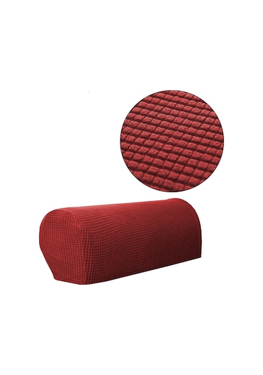 Bordo Çıkarılabilir Kol Streç Kanepe Kanepe Sandalye Koruyucu Koltuk Örtüsü Kol Dayama Kanepe Örtüsü Katı Kanepe Örtüsü