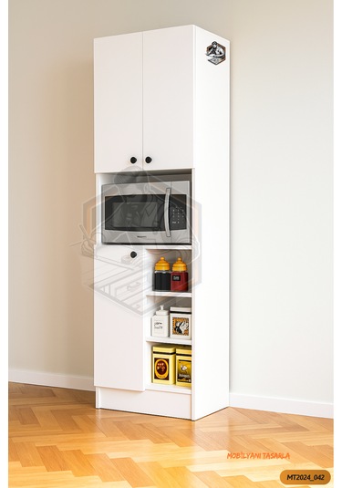 Tamamı Mdf 3 Kapaklı Modern Tasarım Çok Amaçlı Beyaz Mini Fırın D