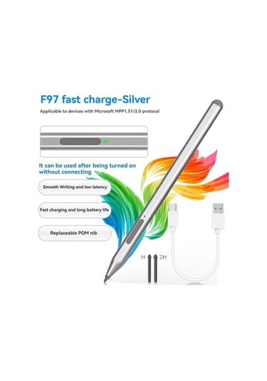 Novahub Asus, Hp, Dell İçin Hassas Dokunmatik Kalem - Hızlı Şarj, Uzun Pil, Rahat Kullanım