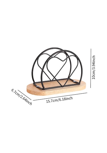 Homyl Masa Masaüstü Süsleme Şekli Için Peçete Tutucu Siyah