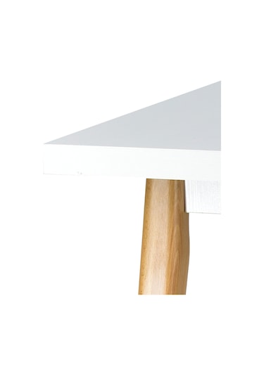 Vilinze Avanos Sabit Mdf Beyaz Naturel Mutfak Masası - 70x120 Cm