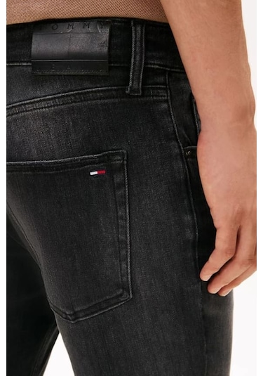 Tommy Hilfiger Erkek Scanton Dar Kalıp Modal Karışımlı Jean Pantolon - Siyah Islandblue