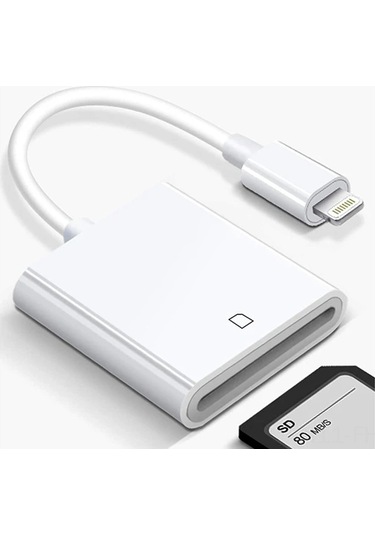 Hangfox İphone Uyumlu Ve İpad Uyumlu İçin Lightning'dan Usb'ye Otg Adaptörü - Fotoğraf & Video Aktarımı Hızlı Sd Kart Okuyucu 20-30mb/s