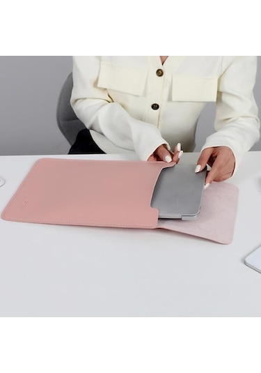 Novahub Mavi Manyetik Olmayan Dizüstü Bilgisayar Astar Çantası Su Geçirmez Taşınabilir Düşme Önleyici Bilgisayar Çantası Düz Kılıf L MAVİ