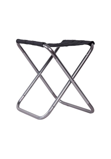 Novahub Açık Mekan Kamp Sandalyesi 7075 Alüminyum Balıkçı Barbekü Dışkısı, 24.5x22.5x27cm, Gümüş Gri Mavi Desen Mavi