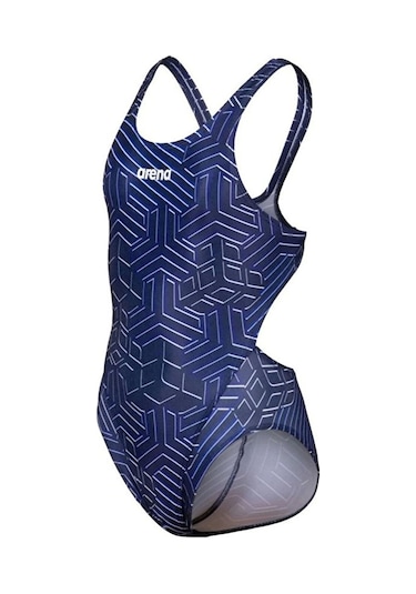 Arena Kıkko Kız Çocuk Yüzücü Mayosu Lacivert-beyaz Lacivert-beyaz