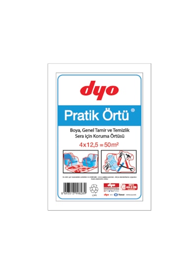 Dyo 50mt Pratik Örtü Hışır Örtü Boya Genel Tamir Temizlik Örtüsü