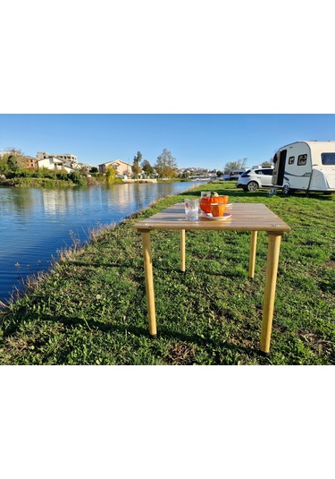 Brotherscraft Ahşap Katlanır Rulo Kamp Ve Piknik Masası 80 60 ...