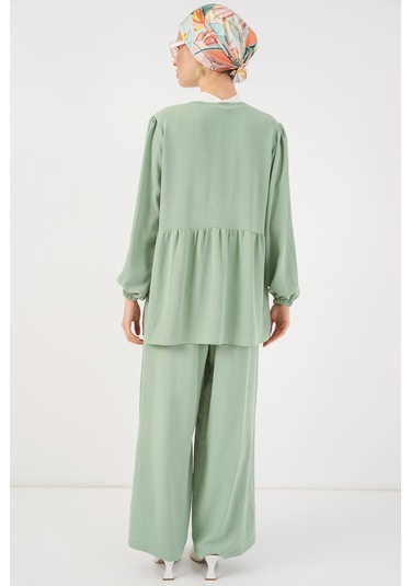 Kadın Önü Bağcıklı Tunik Pantolon İkili Takım 6744 - Mint Mint Kadın Önü Bağcıklı Tunik Pantolon İkili Takım 6744 - Mint Mint