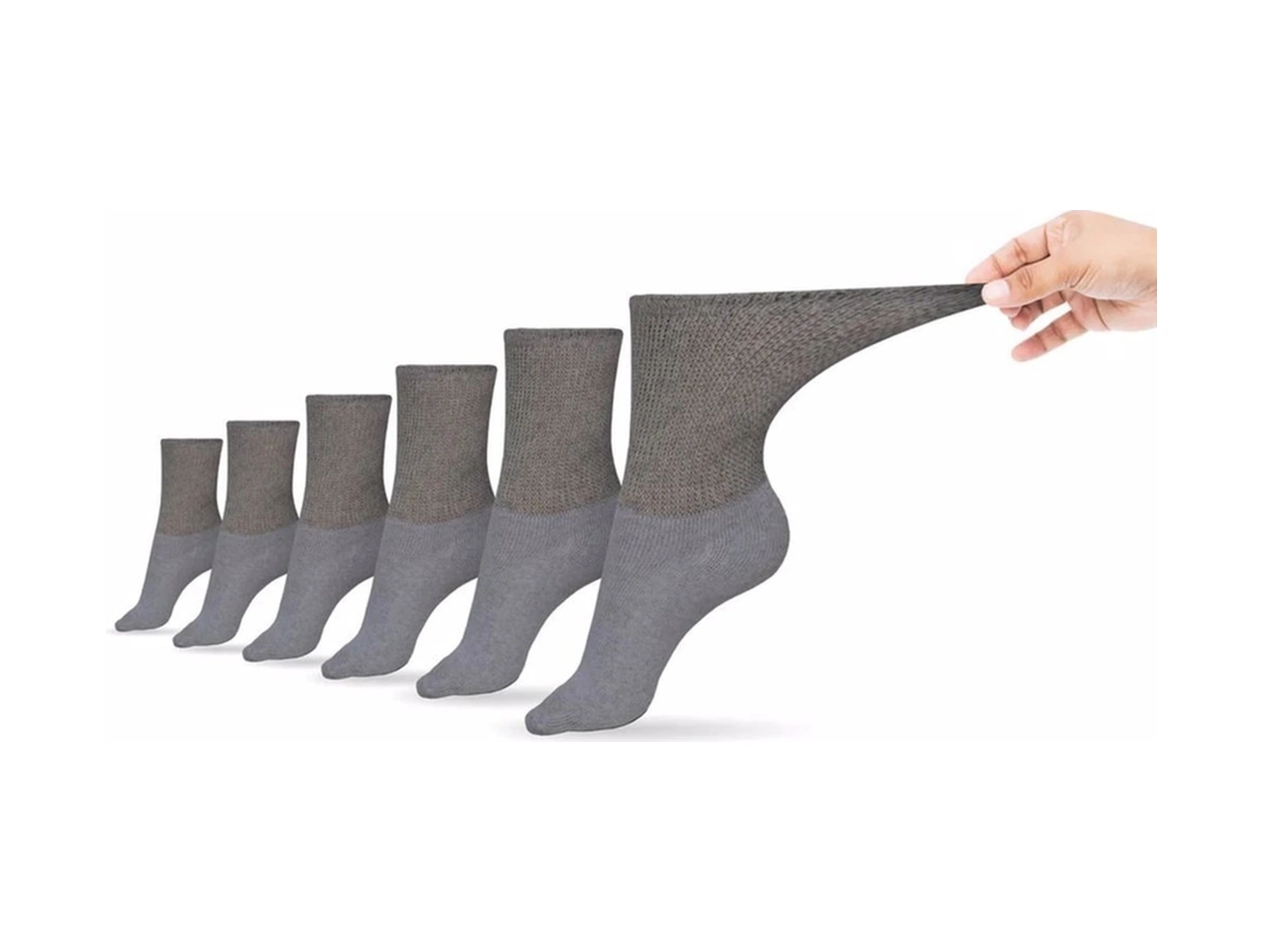 Tezzgelsin Erkek 40 - 44 Pamuklu Penye Diabetik Çorap Şeker Çorabı Lastiksiz Ve Koku Önleyici Çorap 6 Adet Füme