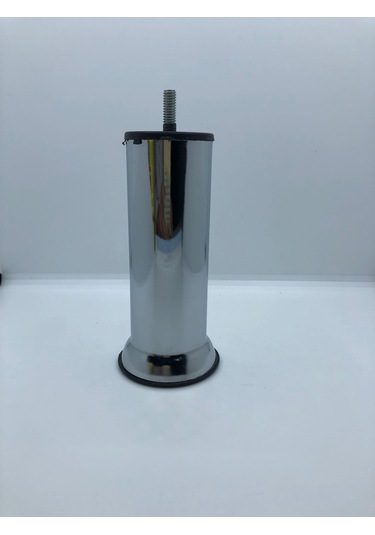 Metal, Krom 15 Cm İnce Diş M8 Vidalı Koltuk,baza,dolap Mobilya Ayağı 4 Adet Krom