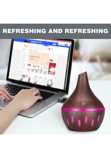 Novahub Gcvizuso 300ml Ultrasonik Aromaterapi Difüzörü - 7 Renk Led, Nemlendirici