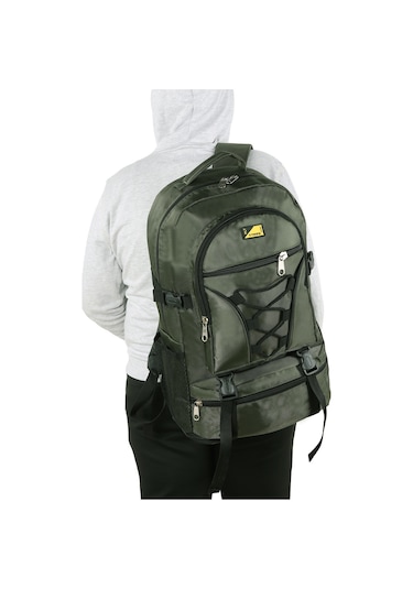 Strong Büyük Boy Körüklü Sırt Çantası, Dağcı Kamp Sırt Çantası Haki Yeşil