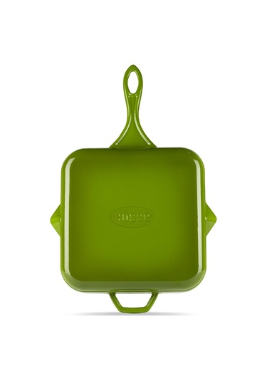 Hosseven Hs K Gtv 2828 Kare Grill Tava 28x28 Cm Yardımcı Kulplu Yeşil Yeşil