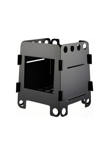 Symbee Lixada Hwl-03t 304 Paslanmaz Çelik Odunlu Kamp Fırını, Çift Yönlü Bağlantı, Hafif Ve Kompakt, Taşınabilir Çanta İle Siyah