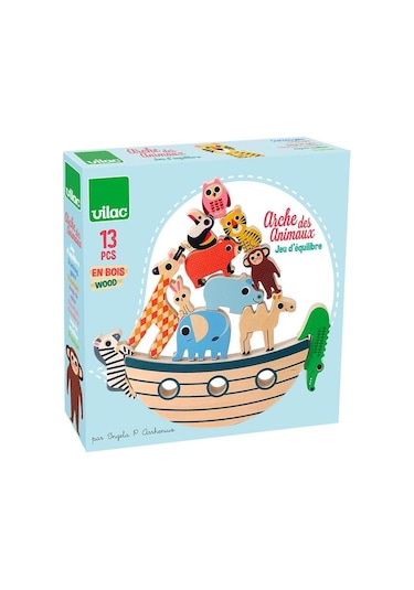 Vilac - Ahşap Denge Oyunu - Hayvanlar Gemisi