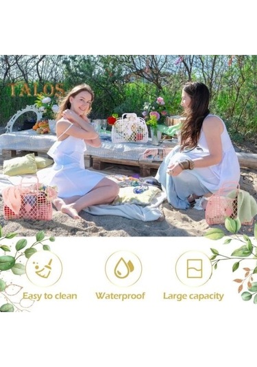 Novahub Sıcak Pembe Banyo Sepeti Seti, 2 Adet, Organizatör, Ev Gereçleri, Pratik Depolama Pembe