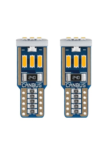 Dekoratif Led Ampul T10-15smd 4014 Canbus 12v Çift Turuncu