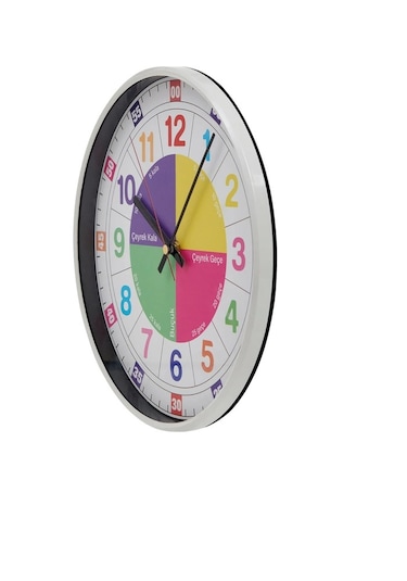 Klik Öğretici Çocuk Odası Saati - 30 Cm Beyaz