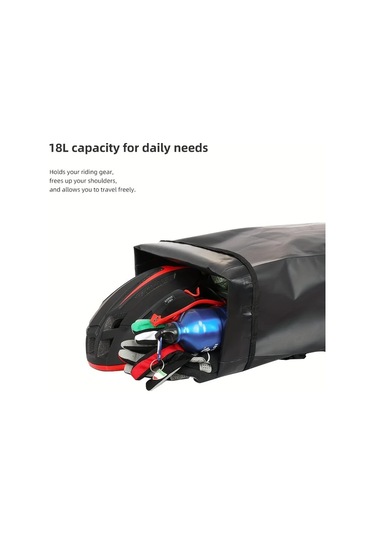 Willowhaven Gray 1 Adet Büyük 4.76gal Dayanıklı Bisiklet Arka Koltuk Çantası Reflektif Şeritli Çok Renk Seçeneği Haki