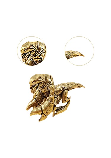 Suntek Çay Odası Masası Ofisi Için Pirinç Istakoz Heykelcik 5,6x2x3,6 Cm