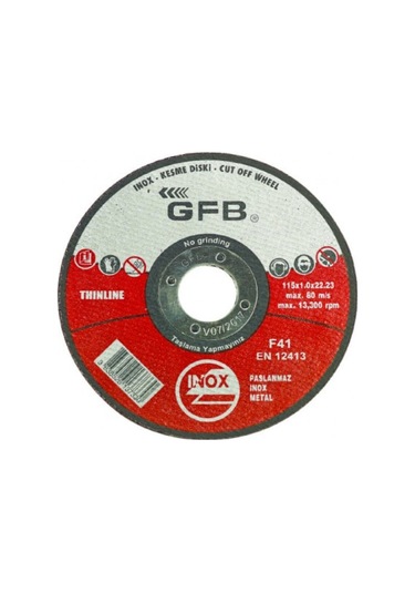 Gfb2351 İnox Kesici Taş 180 X 1,6 X 22,23 Mm - 50 Adet