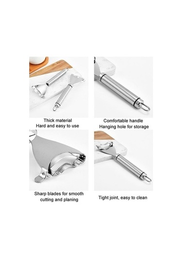 Ulzyvf Cbtx Paslanmaz Çelik Mısır Harman Sebze Soyucu Tıraş Aleti, Model Sj-19 Hafif Saplı Parçalayıcı Gümüş Gümüş