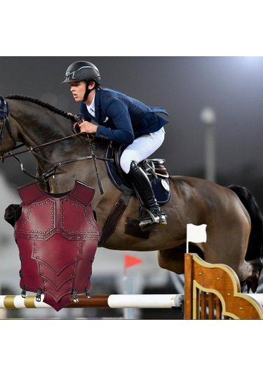 Suntek Yetişkin Binicilik Binicilik Yeleği Koruyucu Üç Kırmızı