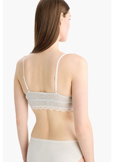 DeFacto Floral Çıkarılabilir Pedli Dantel Detaylı Bra-Fall in Love E7032AX25SPER98