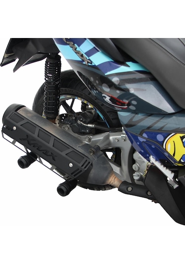 GP Kompozit Yamaha XMAX 250 2011-2017 Uyumlu Egzoz Koruma Kapağı Siyah