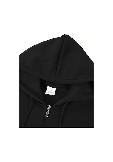 Dynamo Erkek Kapüşonlu Fermuarlı Sweatshirt 6549 Bgl-st04026 Siyah