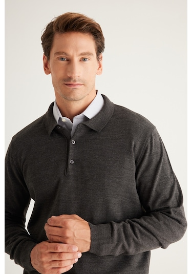 Altinyildiz Classics Erkek Antrasit-Melanj Standart Fit Normal Kesim Polo Yaka Triko 4A4923100003ANMXXL Antrasit Melanj Altinyildiz Classics Erkek Antrasit-Melanj Standart Fit Normal Kesim Polo Yaka Triko 4A4923100003ANMXXL Antrasit Melanj