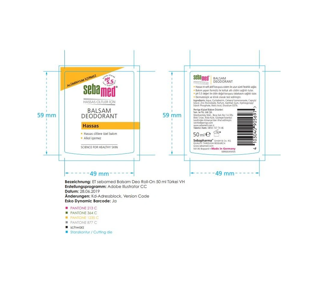 Sebamed Sensitive Roll- On Balsam 4 x 50 ML