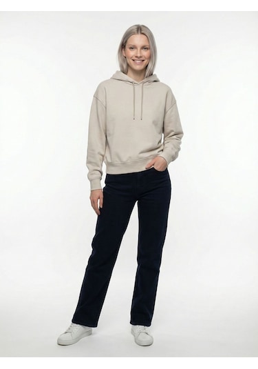 Regular Fit Kadın Sweatshirt Bej