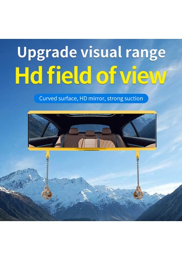 Lemestar 10 İnç Geniş Açılı Otomobil Dikiz Aynası - Kör Noktaları Azaltan Anti-parlak Ve Ayarlanabilir Evrensel Model