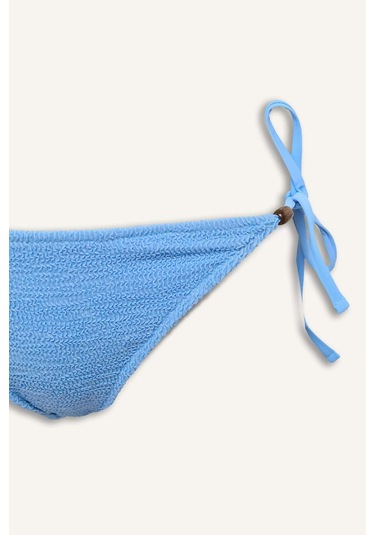 Defacto Regular Fıt Kırışık Dokulu Mavi Bikini Alt E0208ax26smbe552 Mavi-be552