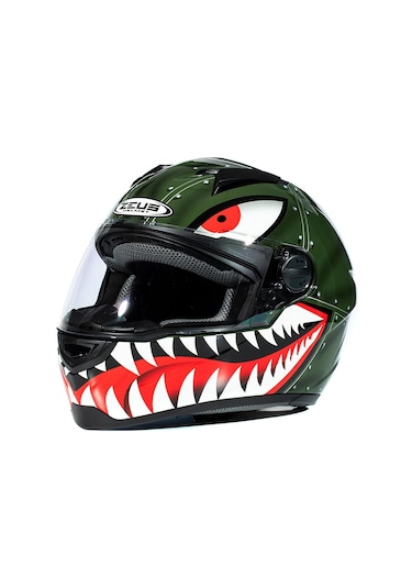 Zeus Zs-811a Al38 Green Silver Motosiklet Kaskı