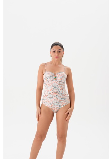 4194my Kaplı Mayo Ekru Çok Renkli