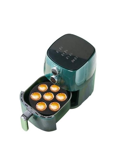 7 Gözlü Silikon Çok Amaçlı Airfryer Muffin Cupcake Kek Ve Çörek Pişirme Kalıbı Çok Renkli