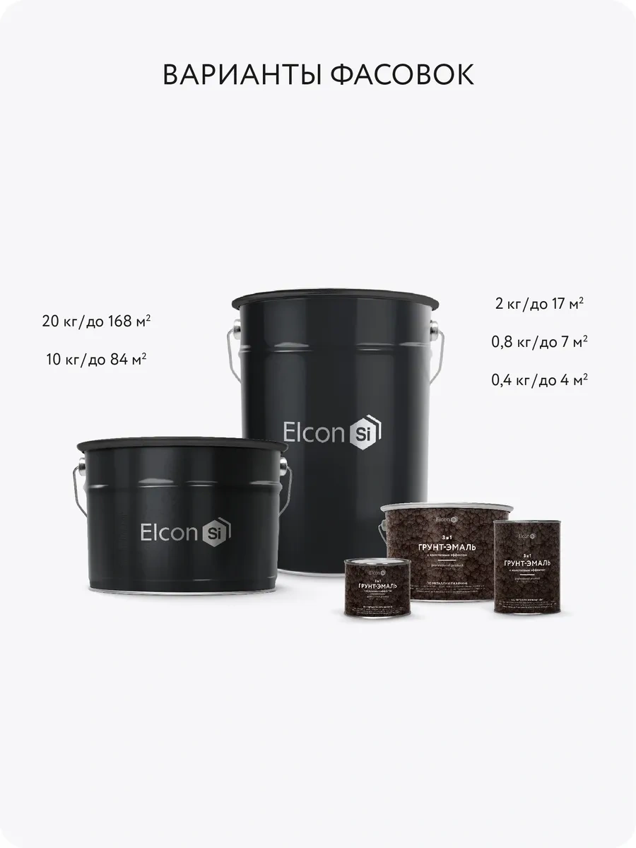 Elcon Çekiç Tamburlı Metal Ve Pas Bazı Boya, Astar Boya 3'ü 1 Arada 17736531