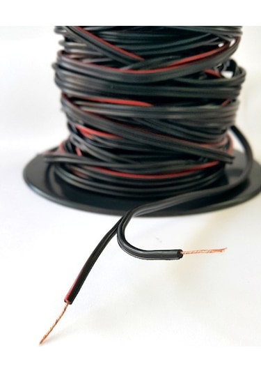 Electroon 2x0.75 MM Siyah Hoparlör Ses Kablosu 10metre