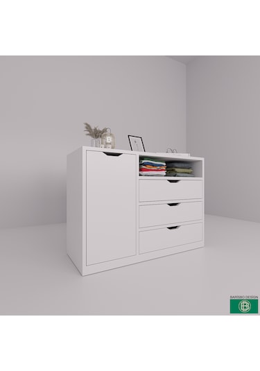Şifonyer Kapaklı Çekmeceli Çok Amaçlı Dolap