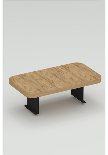 İkili Yan Sehpa Ayarlanabilir Tepsi Dikdörtgen Atlantik Çam